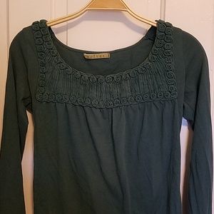 Anthropologie soft embroidered cotton shirt